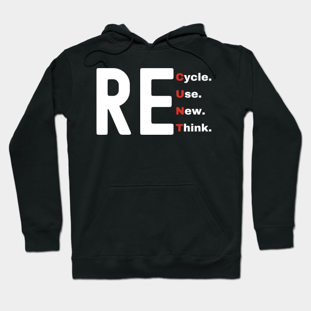 Recycle Reuse Renew Rethink Hoodie by Xtian Dela ✅